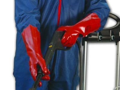 PVC Chemical Gauntlet 35cm - Red - Polyco. Size 9 (Pack of 10)