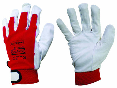 Gloves Touch Lite Size 8 WhiteRed Granberg