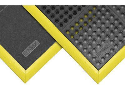 Floor Tile. Interlocking - Cushion Ease. Bevelled Female Edge W910xL910mm Yellow
