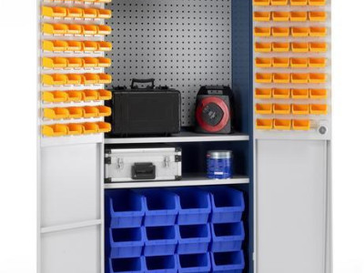 Multi-Use Storage Cupboard HxWxD 1950x1000x450mm + 84 Asst Bins