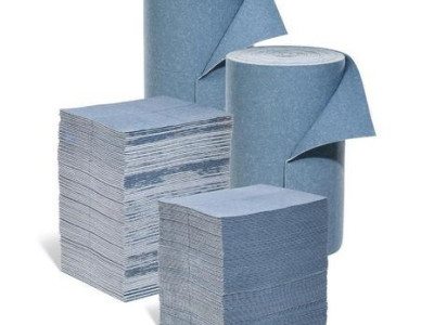 Absorbent Mats Universal Heavy Blue L480xW380mm. 129L Capacity. Box of 100. Pig