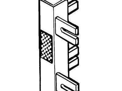Right Angle Termination & Fixing Posts For Sectional Steel Barrier.