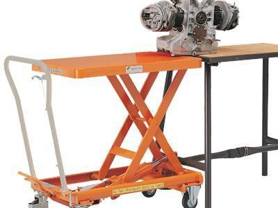 Bishamon Mobile Steel Lift Table - Single Scissor. 300kg Capacity