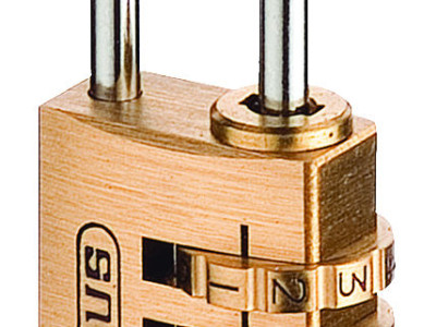 Brass Combination Padlock 3 Digit 30mm. Shackle Clearance: 26mm Abus
