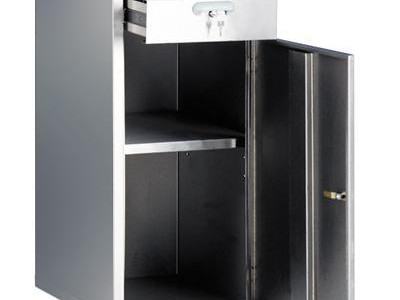 Cupboard - Stainless Steel. Single Door. H900 x W450 x D420mm