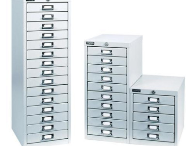 Multi Drawer Unit - 10 Drawer. Triumph. H598 x W283 x D400. Pearl Grey