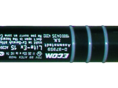 IS Lite-Ex 15 Aluminium Safety Torch-Ecom Instruments. 2 x AA Batteries.