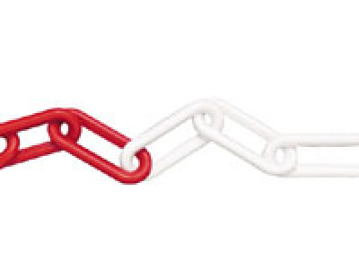 Chain Safety Barrier 8mm Red/White 25m
