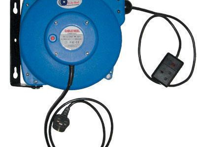 Spring Rewind Cable Reel with 15M Cable - Redashe. 240V.