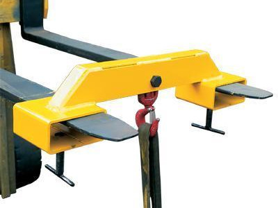 Fork Mounted Adjustable Crane Hook 2000kg Capacity. 698mm Fork Spread