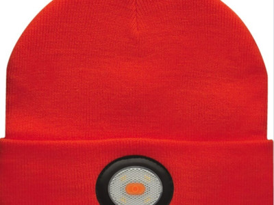Headlight Beanie Rechargeable USB BE-02+O Orange W/150LM USB Rechargeable Light Prosafe