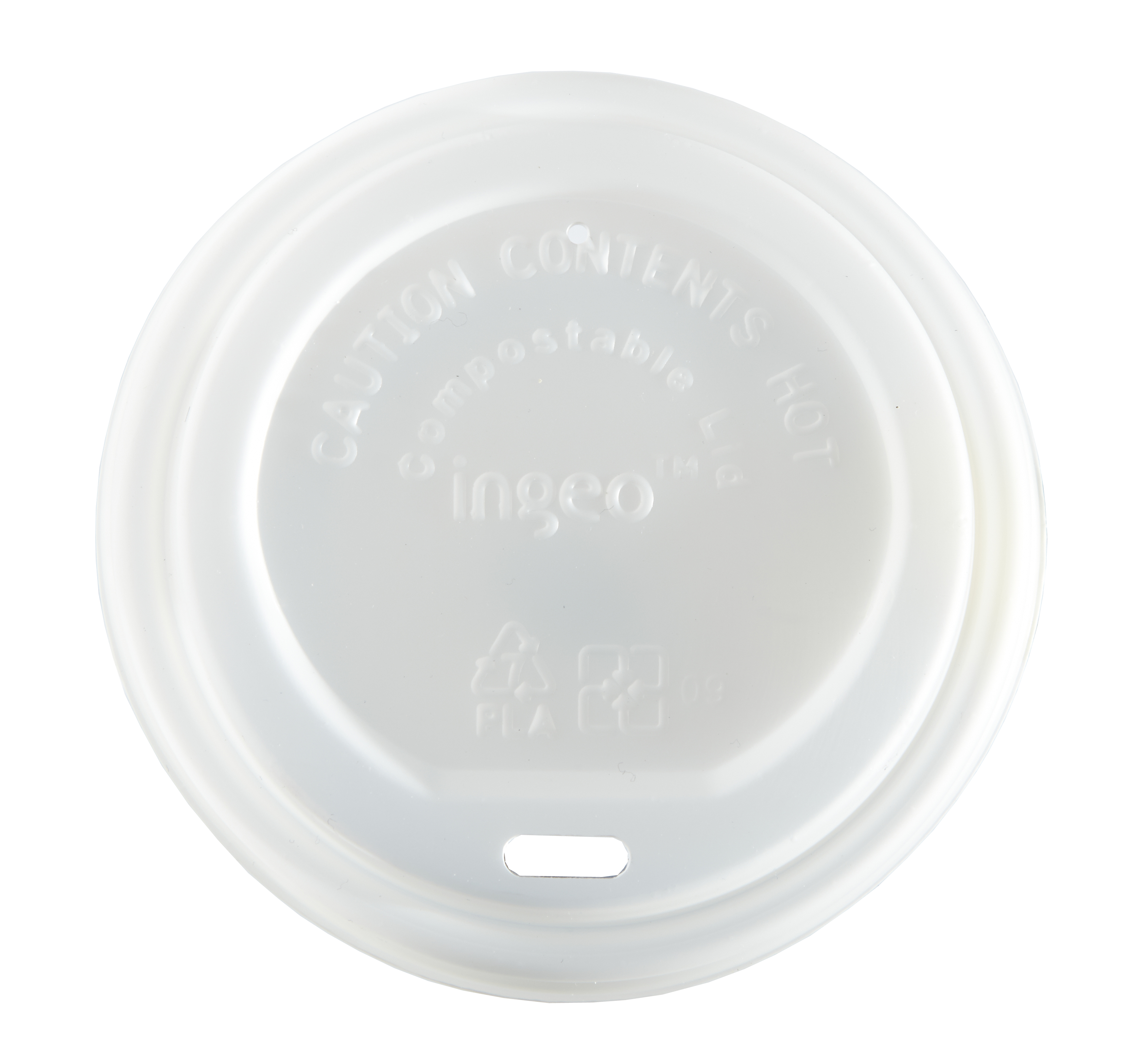 Hot Cup Lid 8oz Compostable White Pack 1000