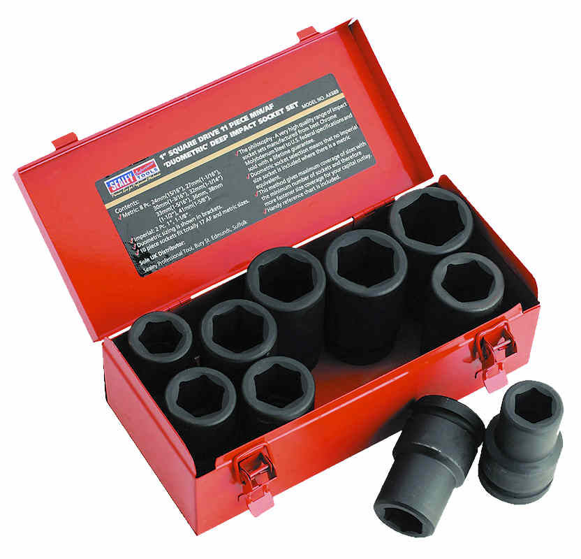 ebuy Craig International 1" Drive Impact Socket Deep Set 6pt 10pc