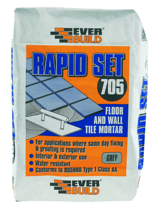 ebuy Craig International Rapid Set Tile Mortar Grey 20kg 705 Everbuild