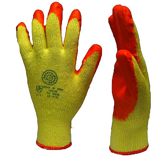 ebuy Craig International Gloves Latex Grab N Grip. Size 8 Orange