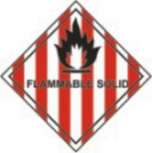 Craig International Class 4 Flammable Solid Hazard Label Self