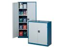 Storage Cupboard - Cylinder Lock w 4 Shelves. H1950 x W1000 x D450mm. Blue/Grey