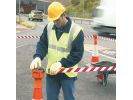 Retractable Tape Barrier System - Skipper. Cone Top with Black/Yellow Tape 9m