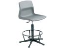 Swivel Chair  - Polypropylene. Height Adjustable 560-670mm. With FootRing. Grey