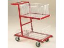 Service Trolley With White Coated Baskets. 150kg Capacity