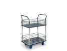 Shelf Trolley - Mesh Sided. 2 Shelf. 150kg Capacity. H1120 x W710 x D450mm