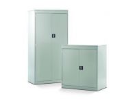 Cupboard - Steel Double Door. 3 Shelf. H1820 x W915 x D505mm. Dark Grey Body